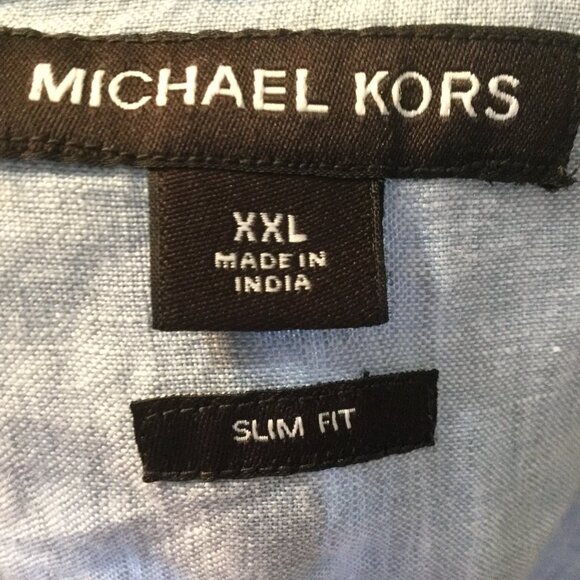 Michael Kors 100% linen button up long sleeve blouse size XXL like new condition - Picture 6 of 6